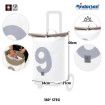 Scala Shopper 360° Steg - Chariot de courses 2 roues - Gris - 43 L - Andersen Shopper Manufaktur