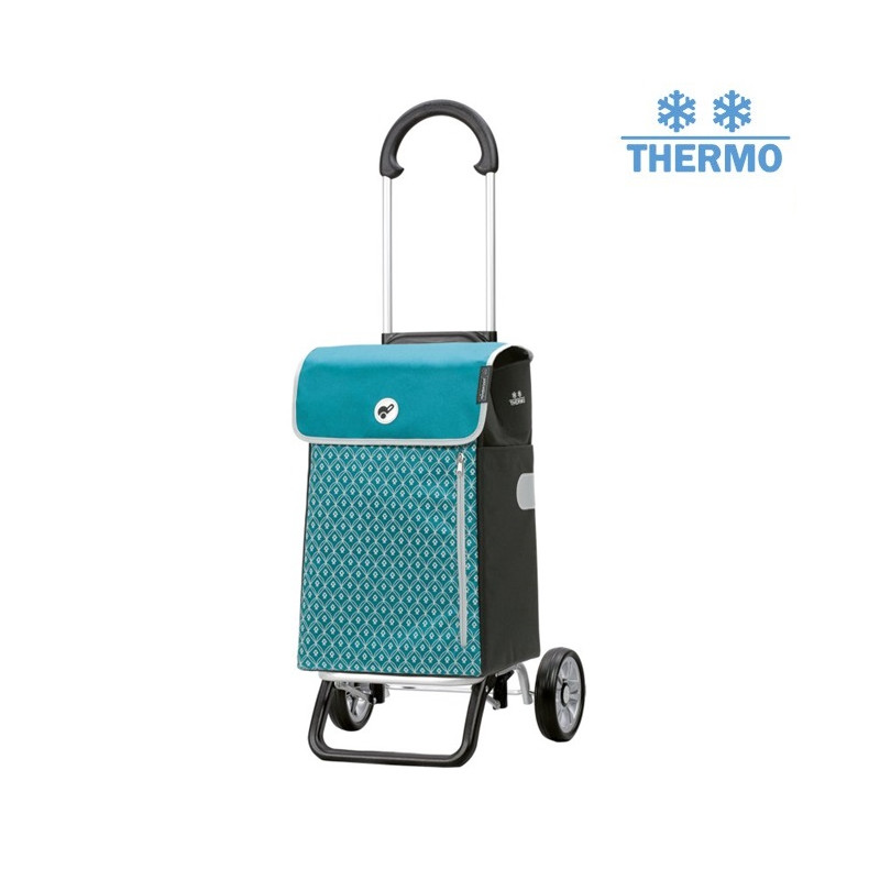 Scala Shopper Plus Teda - Chariot de courses 2 roues - Pétrole - 36 L - Andersen Shopper Manufaktur