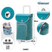 Scala Shopper Plus Famke - Chariot de courses 2 roues - Pétrole - 47 L - Andersen Shopper Manufaktur