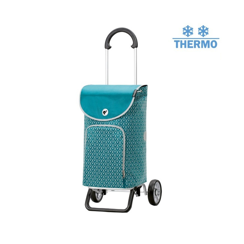 Scala Shopper Plus Famke - Chariot de courses 2 roues - Pétrole - 47 L - Andersen Shopper Manufaktur