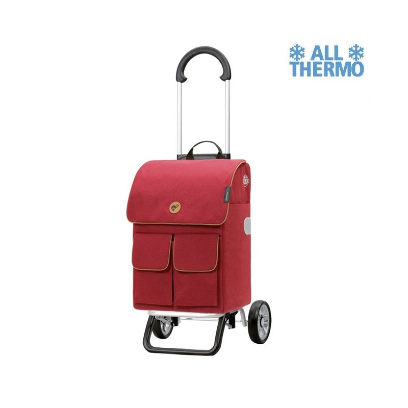 Scala Shopper plus Ipek Mini - Chariot de courses 2 roues - Rouge - 36 L - Andersen Shopper Manufaktur