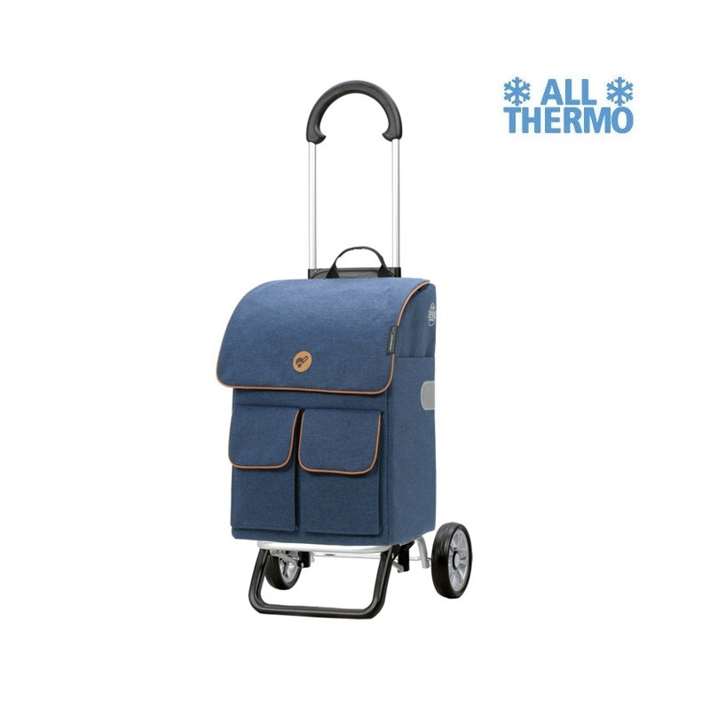 Scala Shopper plus Ipek Mini - Chariot de courses 2 roues - Bleu - 36 L - Andersen Shopper Manufaktur