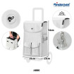Scala Shopper plus Abbo - Chariot de courses 2 roues - Argent - 42 L - Andersen Shopper Manufaktur