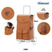 Scala Shopper plus Abbo - Chariot de courses 2 roues - Marron - 42 L - Andersen Shopper Manufaktur