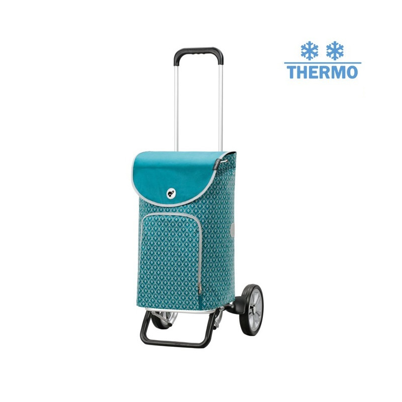 Alu Star Shopper Famke - Chariot de courses 2 roues - Pétrole - 47 L - Andersen Shopper Manufaktur