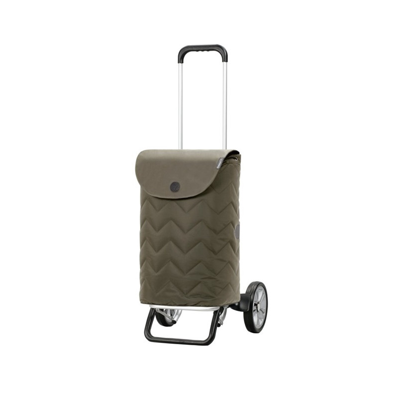 Alu Star Shopper Hilma - Chariot de courses 2 roues - Olive - 45 L - Andersen Shopper Manufaktur