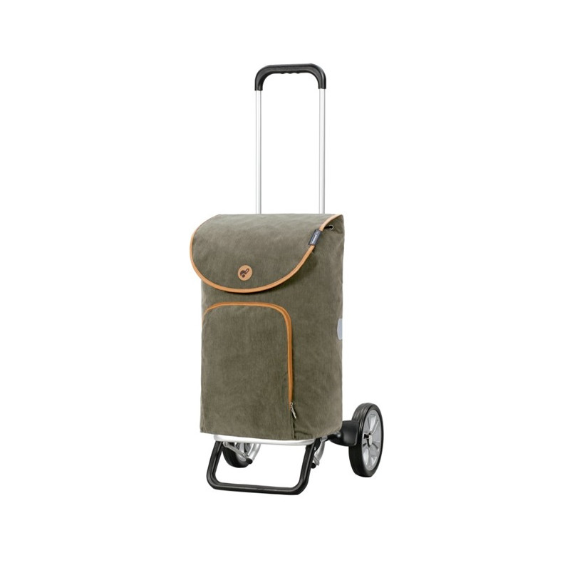 Alu Star Shopper Marta - Chariot de courses 2 roues - Olive - 47 L - Andersen Shopper Manufaktur