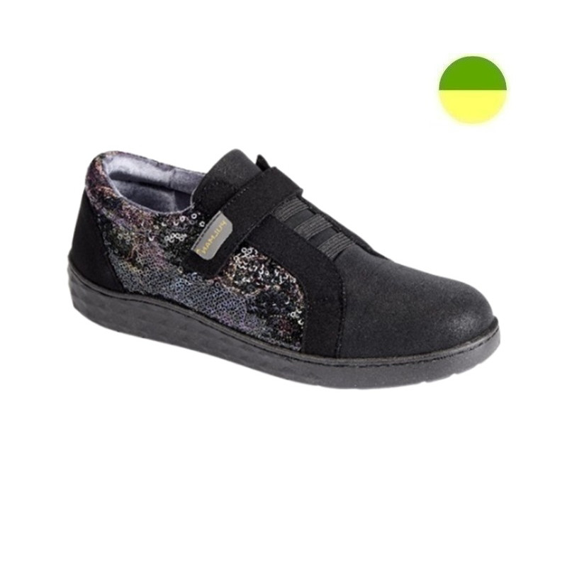 Chaussure Citadine Noir Effet Pailletes Multicolore Femme CHUT PU 1143 I - PULMAN