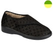 Chausson Effet Quadrillé Noir / Bronze Femme CHUT BR 3593 - BRUMAN