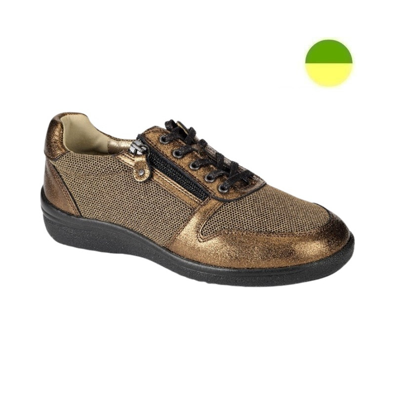 Sneaker à Glissière et Lacet Bronze Femme CHUT BR 3590 - BRUMAN