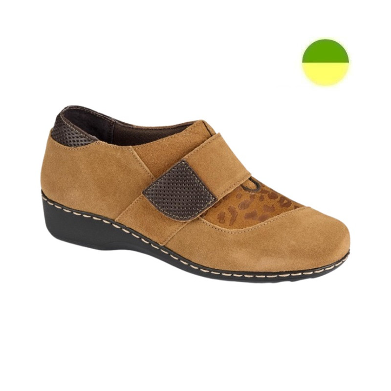 Chaussure Citadine à Grande Ouverture Marron Ocre Femme CHUT BR 3594 - BRUMAN