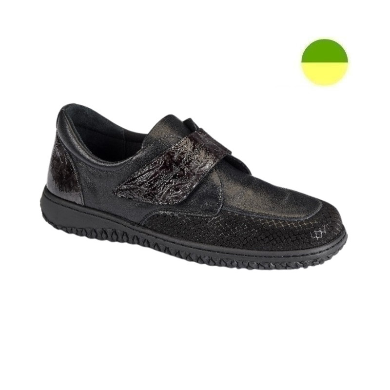 Sneaker Cuir Noir / Effet Vernis Femme CHUT BR 3618 - BRUMAN