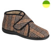 Chausson à Ouverture Totale Effet Tartan Marron Homme CHUT BR 3616 - BRUMAN