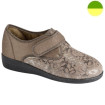 Chausson Taupe Motif Fleur Femme CHUT BR 3606 - BRUMAN