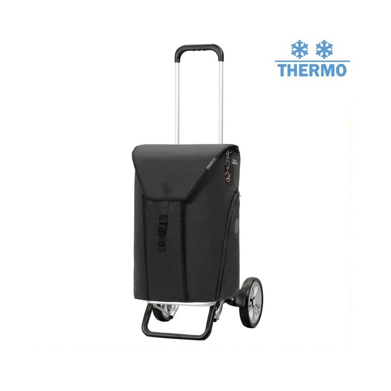 Alu Star Shopper Oli.P 3.0 - Chariot de courses 2 roues - Noir - 50 L - Andersen Shopper Manufaktur