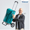 Alu Star Shopper Oli.P 3.0 - Chariot de courses 2 roues - Pétrole - 50 L - Andersen Shopper Manufaktur