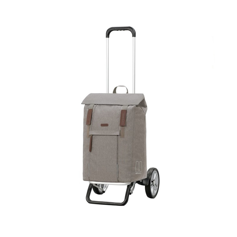 Alu Star Shopper Basil City - Chariot de courses 2 roues - Gris - 50 L - Andersen Shopper Manufaktur