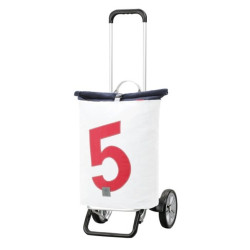 Alu Star Shopper 360° Steg - Chariot de courses 2 roues - Rouge - 43 L - Andersen Shopper Manufaktur