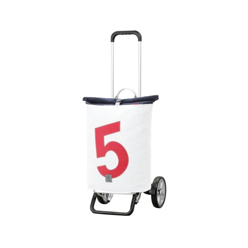 Alu Star Shopper 360° Steg - Chariot de courses 2 roues - Rouge - 43 L - Andersen Shopper Manufaktur