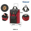 Quattro Shopper Senta 2.0 - Chariot de courses 4 roues - Rouge - 49 L - Andersen Shopper Manufaktur