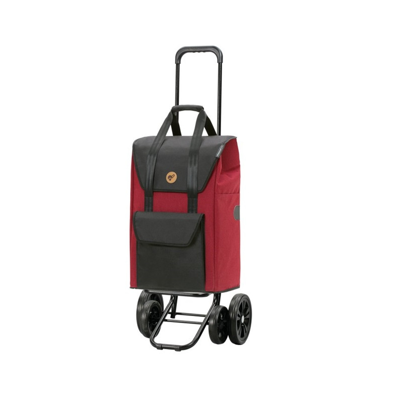 Quattro Shopper Senta 2.0 - Chariot de courses 4 roues - Rouge - 49 L - Andersen Shopper Manufaktur