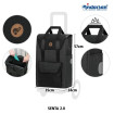 Quattro Shopper Senta 2.0 - Chariot de courses 4 roues - Noir - 49 L - Andersen Shopper Manufaktur
