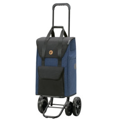 Quattro Shopper Senta 2.0 - Chariot de courses 4 roues - Bleu - 49 L - Andersen Shopper Manufaktur