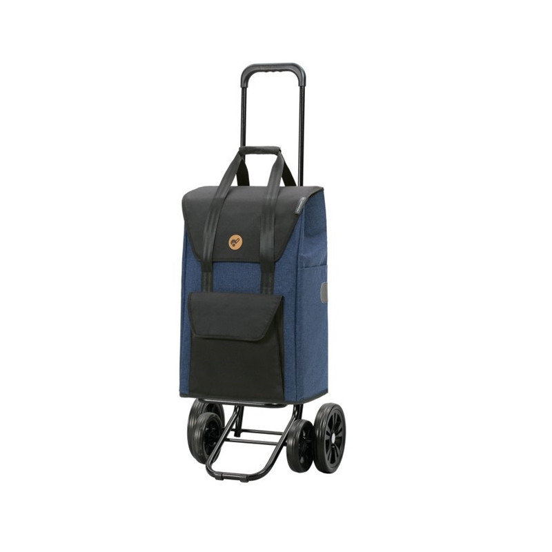 Quattro Shopper Senta 2.0 - Chariot de courses 4 roues - Bleu - 49 L - Andersen Shopper Manufaktur