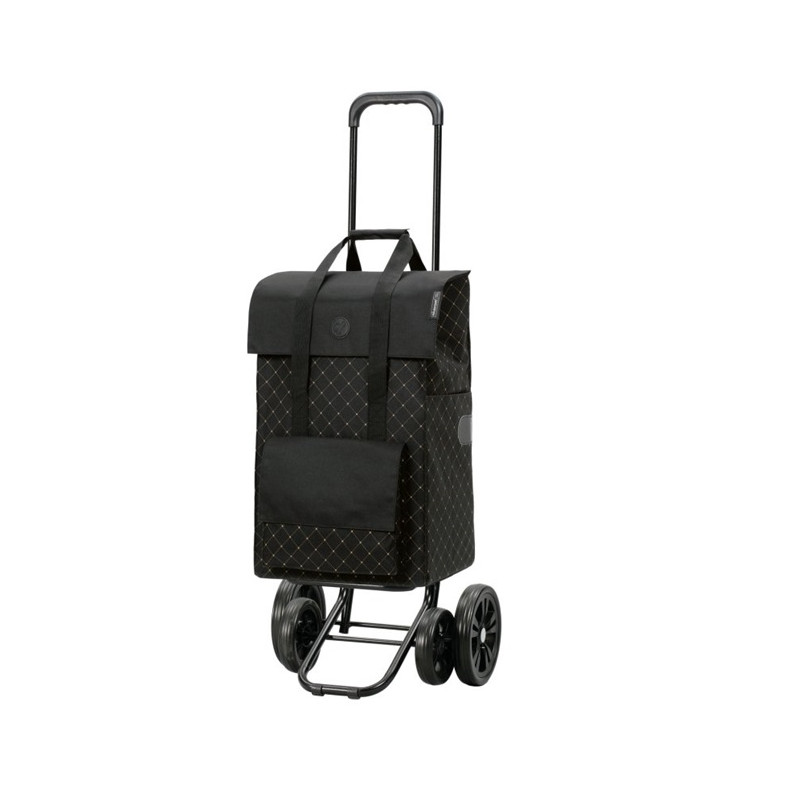 Quattro Shopper Lisa - Chariot de courses 4 roues - Noir - 49 L - Andersen Shopper Manufaktur