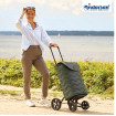 Quattro Shopper Hilma - Chariot de courses 2 roues - Olive - 45 L - Andersen Shopper Manufaktur