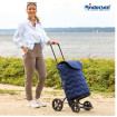 Quattro Shopper Hilma - Chariot de courses 2 roues - Bleu - 45 L - Andersen Shopper Manufaktur