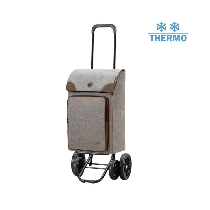 Quattro Shopper Holk - Chariot de courses 2 roues - Gris - 45 L - Andersen Shopper Manufaktur