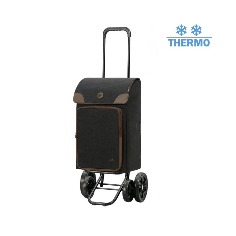 Quattro Shopper Holk - Chariot de courses 2 roues - Noir - 45 L - Andersen Shopper Manufaktur