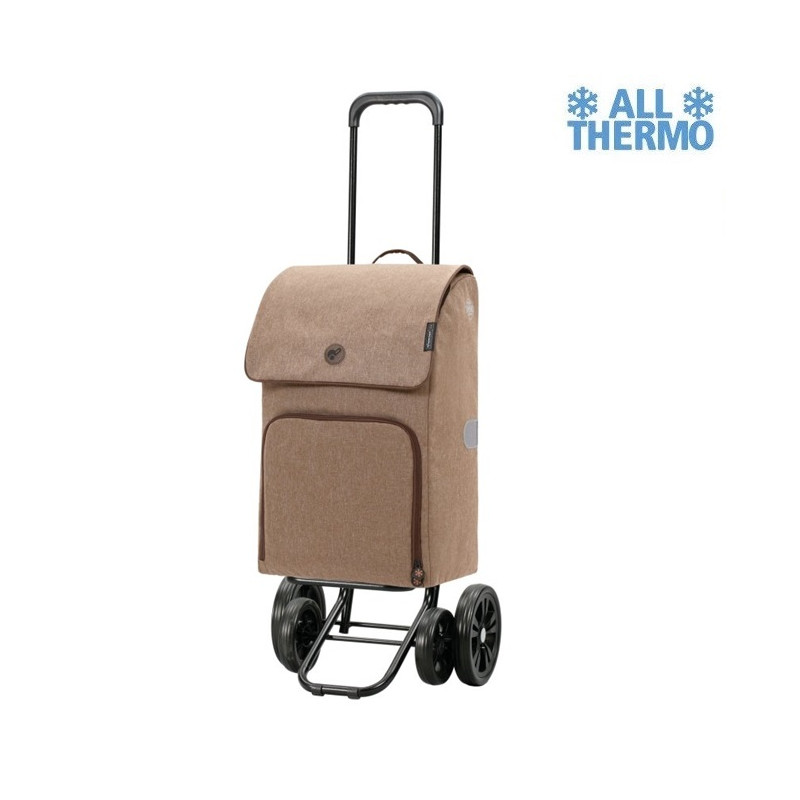 Quattro Shopper Ipek Maxi - Chariot de courses 2 roues - Sable - 40 L - Andersen Shopper Manufaktur