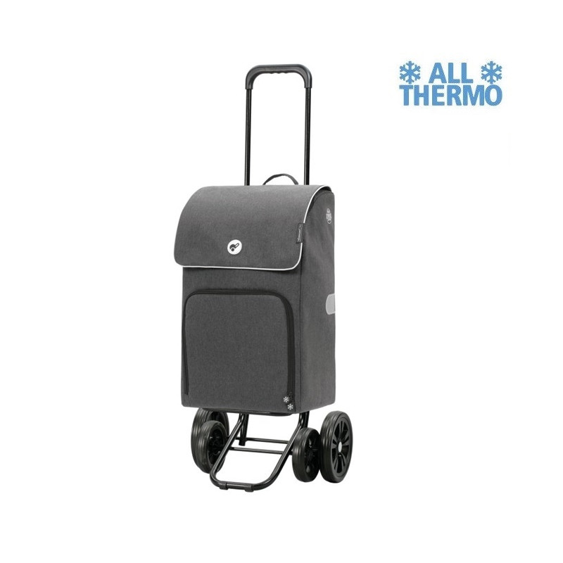 Quattro Shopper Ipek Maxi - Chariot de courses 2 roues - Anthracite - 40 L - Andersen Shopper Manufaktur