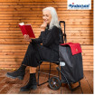 Komfort Shopper Hera - Chariot de courses avec siège - Rouge - 47 L - Andersen Shopper Manufaktur