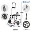 Komfort Shopper Hera - Chariot de courses avec siège - Noir - 47 L - Andersen Shopper Manufaktur