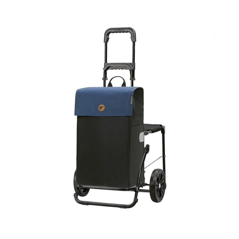 Komfort Shopper Hera - Chariot de courses avec siège - Bleu - 47 L - Andersen Shopper Manufaktur