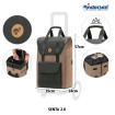 Komfort Shopper Senta 2.0 - Chariot de courses avec siège - Sable - 49 L - Andersen Shopper Manufaktur