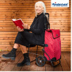 Komfort Shopper Sofia - Chariot de courses avec siège - Rouge - 43 L - Andersen Shopper Manufaktur