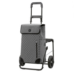 Komfort Shopper Sofia - Chariot de courses avec siège - Anthracite - 43 L - Andersen Shopper Manufaktur