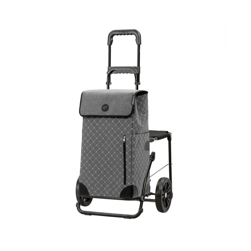 Komfort Shopper Sofia - Chariot de courses avec siège - Anthracite - 43 L - Andersen Shopper Manufaktur