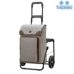 Komfort Shopper Holk - Chariot de courses avec siège - Gris - 45 L - Andersen Shopper Manufaktur