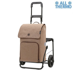 Komfort Shopper Holk - Chariot de courses avec siège - Noir - 45 L - Andersen Shopper Manufaktur