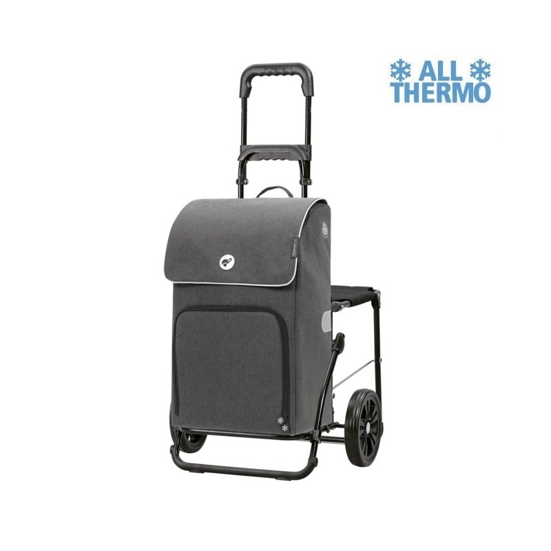 Komfort Shopper Ipek Maxi - Chariot de courses 2 roues - Anthracite - 40 L - Andersen Shopper Manufaktur