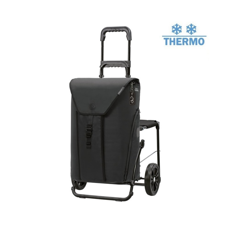 Komfort Shopper Oli.P 3.0 - Chariot de courses 2 roues - Noir - 50 L - Andersen Shopper Manufaktur