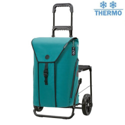 Komfort Shopper Oli.P 3.0 - Chariot de courses 2 roues - Pétrole - 50 L - Andersen Shopper Manufaktur
