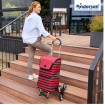 Treppensteiger Scala Shopper Lisa - Chariot de courses 6 roues - Bleu - 49 L - Andersen Shopper Manufaktur