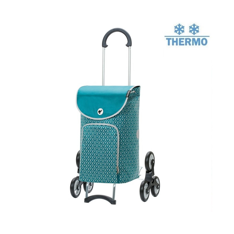 Treppensteiger Scala Shopper Famke - Chariot de courses 6 roues - Pétrole - 46 L - Andersen Shopper Manufaktur