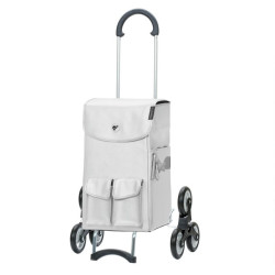 Treppensteiger Scala Shopper Abbo - Chariot de courses 6 roues - Argent - 42 L - Andersen Shopper Manufaktur